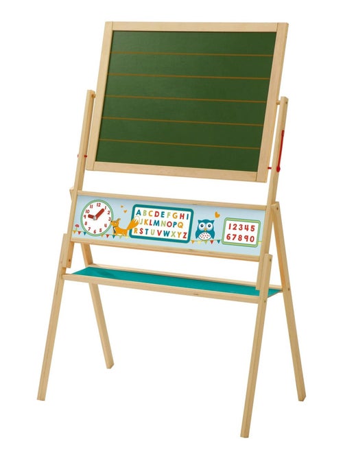Tableau rotatif double face craie et magnétique pour enfant 'Roba ABC Eule' - Kiabi