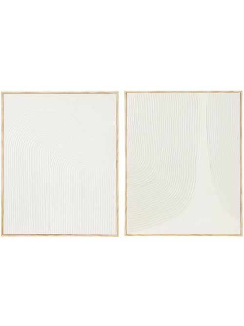 Tableau texturé cadre bois - AFIBEL - Kiabi