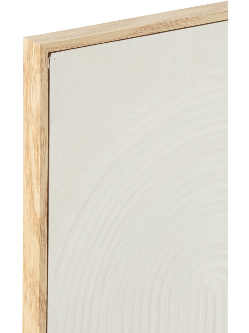 Tableau texturé cadre bois - AFIBEL Blanc - Kiabi