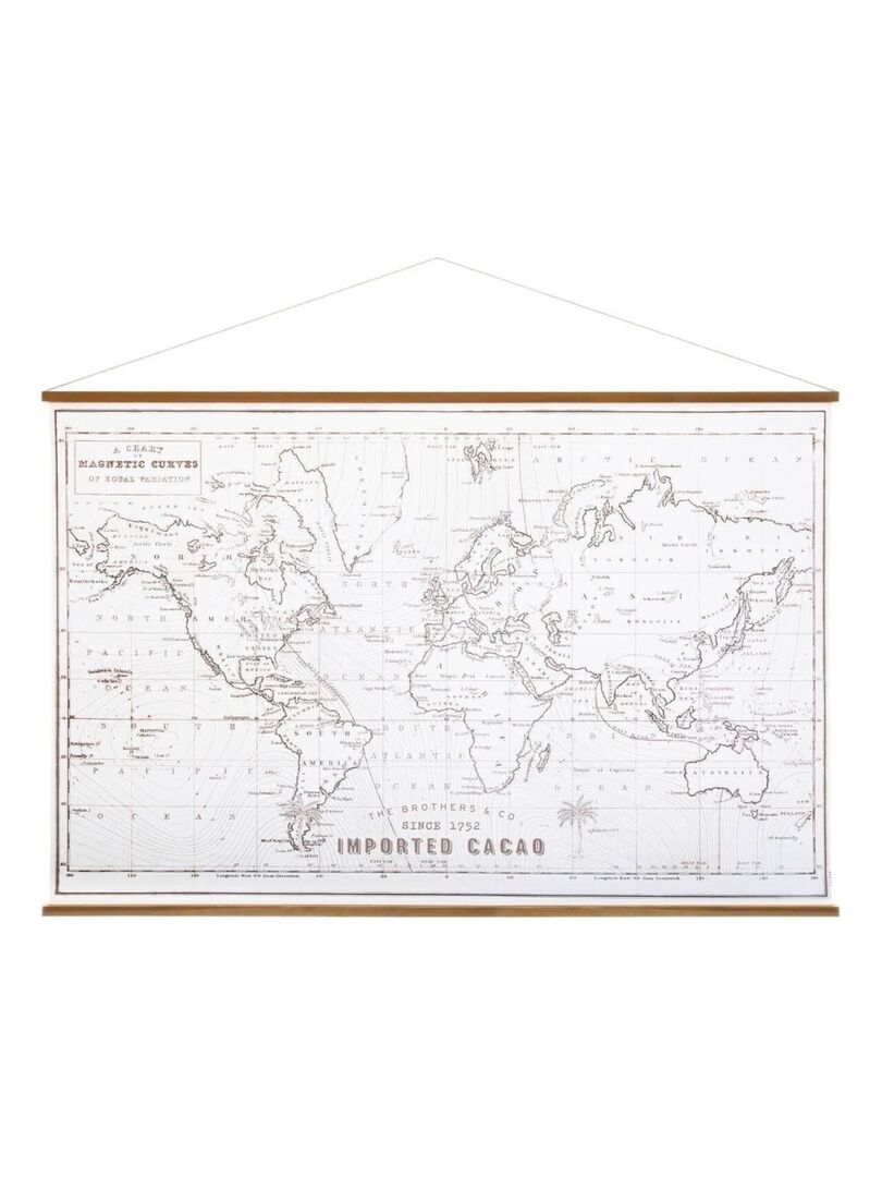 Tableau Carte du Monde Vintage
