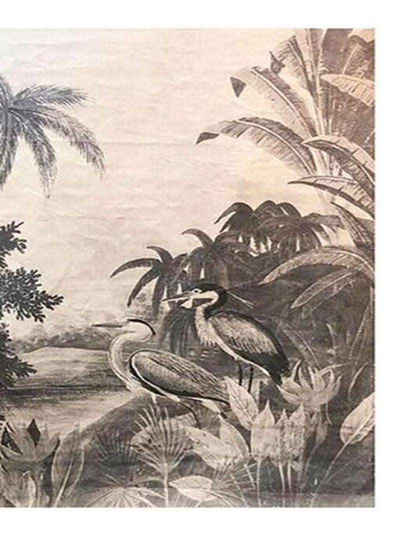 Tableau toile imprimée 50x70 cm Tropiques hérons Gris - Kiabi