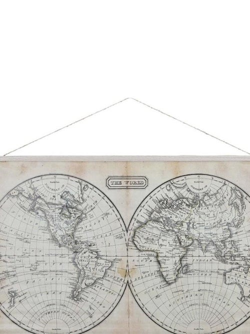 Tableau toile Mappemonde - Kiabi