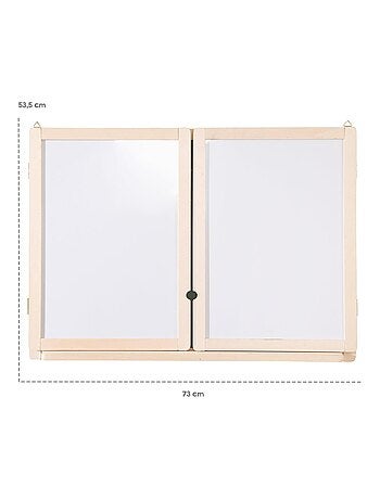 Tableau triptyque 3 faces craie et 2 magnétiques pour enfant - ROBA