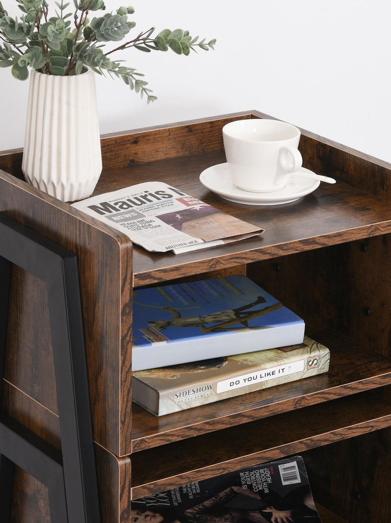 Tables de chevet style industriel - lot de 2 tables de nuit Marron - Kiabi