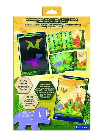 Tablette à dessins électronique multicolore dinosaures