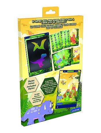 Tablette à dessins électronique multicolore dinosaures