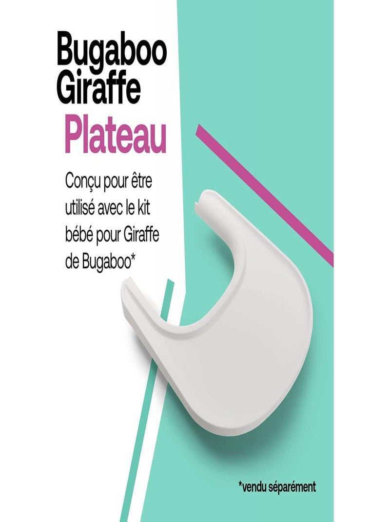 Tablette blanche pour chaise haute Giraffe de Bugaboo Blanc - Kiabi