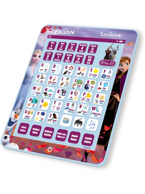 Tablette Éducative bilingue La Reine des Neiges en espagnol et en anglais - Kiabi