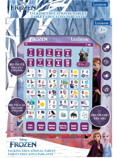 Tablette Éducative bilingue La Reine des Neiges en espagnol et en anglais - Kiabi
