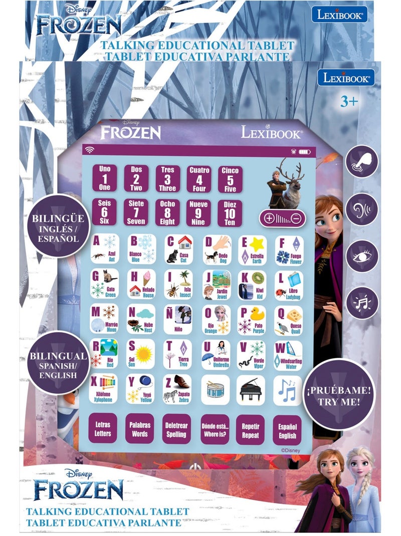 Tablette Éducative bilingue La Reine des Neiges en espagnol et en anglais Bleu - Kiabi
