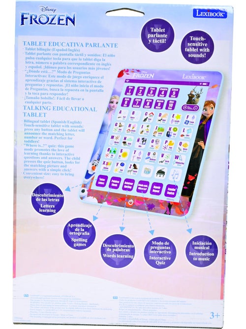 Tablette Éducative bilingue La Reine des Neiges en espagnol et en anglais - Kiabi