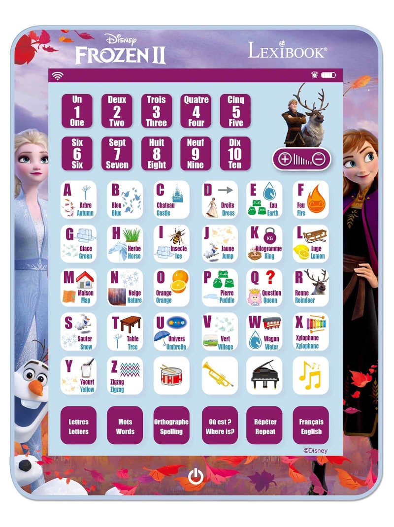 Tablette Éducative bilingue La Reine des Neiges en français et en anglais Multicolore - Kiabi