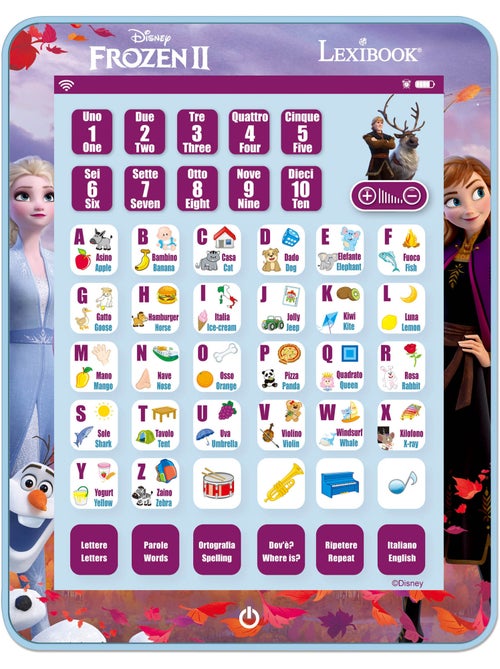 Tablette Éducative bilingue La Reine des Neiges en italien et en anglais - Kiabi