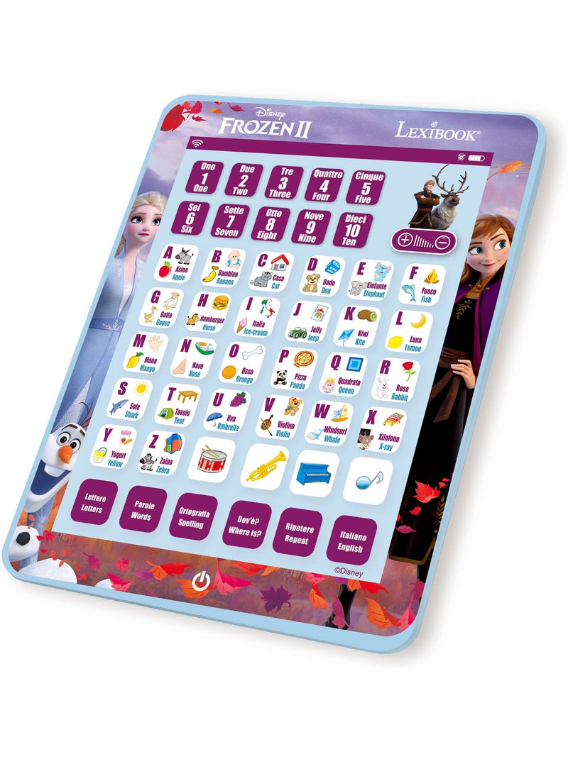 Tablette Éducative bilingue La Reine des Neiges en italien et en anglais Bleu - Kiabi