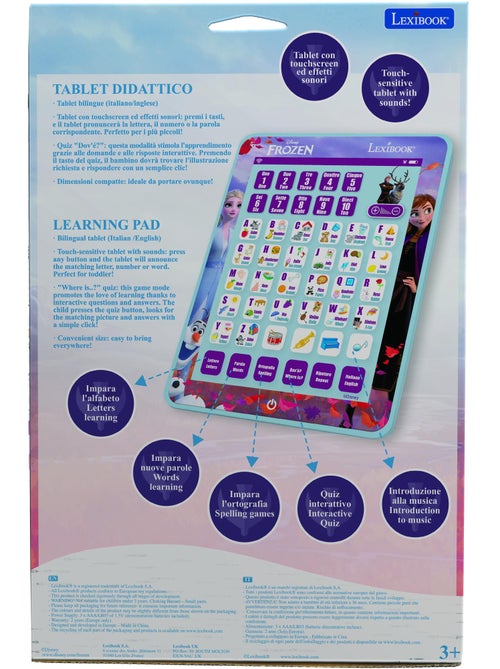 Tablette Éducative bilingue La Reine des Neiges en italien et en anglais - Kiabi