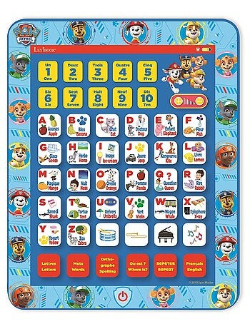 Tablette Éducative bilingue Pat Patrouille en français et en anglais