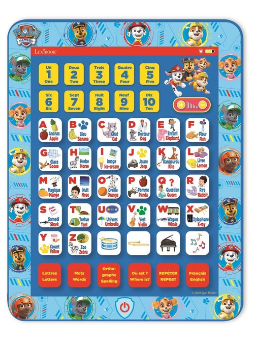 Tablette Éducative bilingue Pat Patrouille en français et en anglais - Kiabi