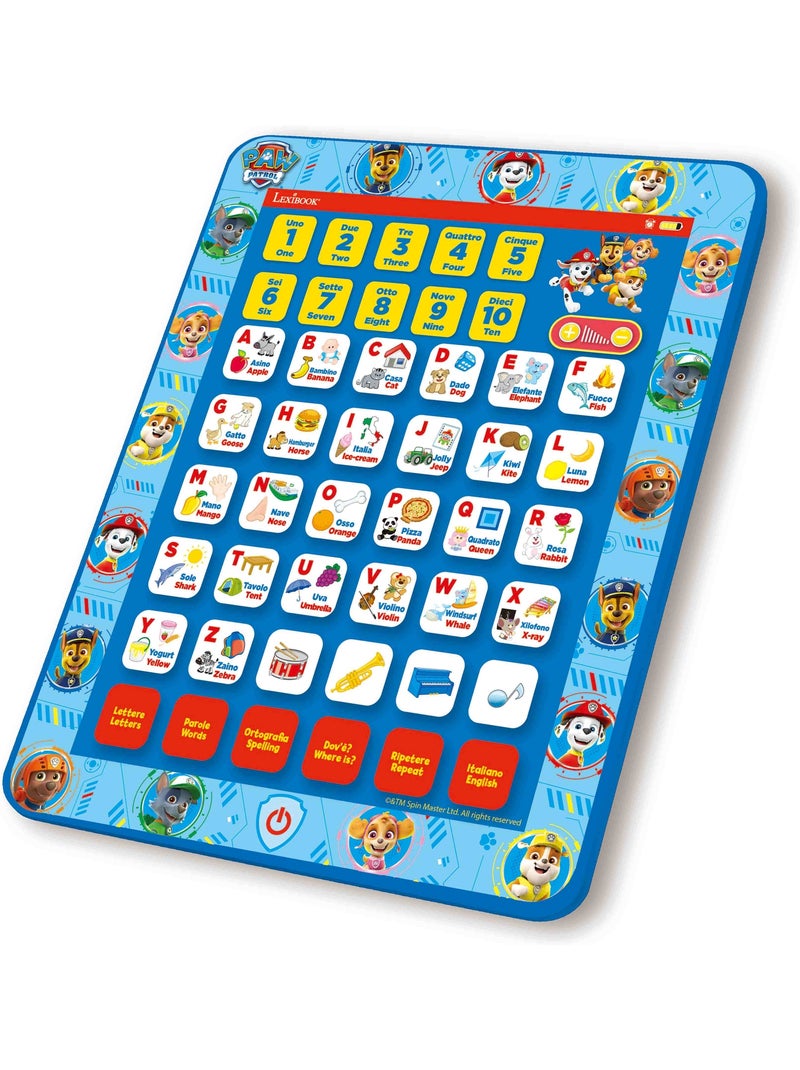 Tablette Éducative bilingue Pat Patrouille en italien et en anglais Bleu - Kiabi