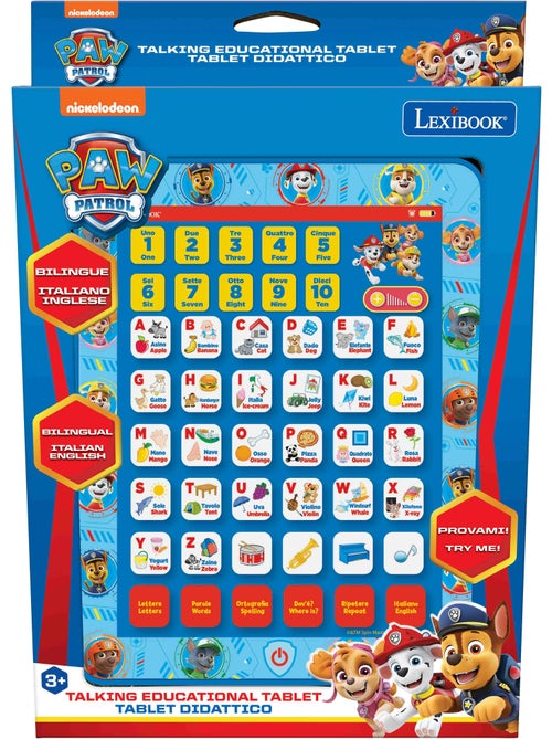 Tablette Éducative bilingue Pat Patrouille en italien et en anglais - Kiabi
