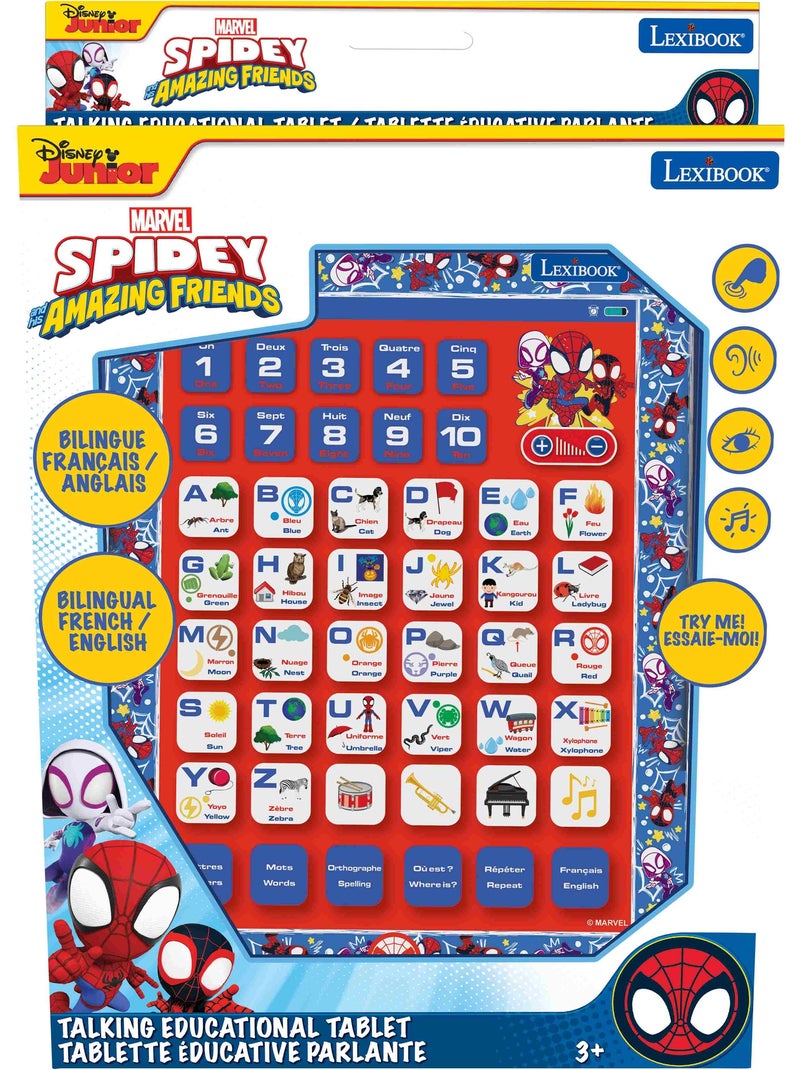 Tablette Éducative bilingue Spidey en français et en anglais Bleu - Kiabi