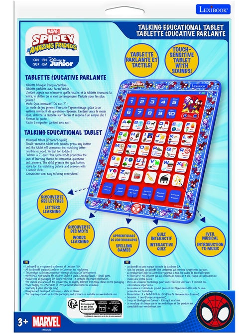 Tablette Éducative bilingue Spidey en français et en anglais - Kiabi