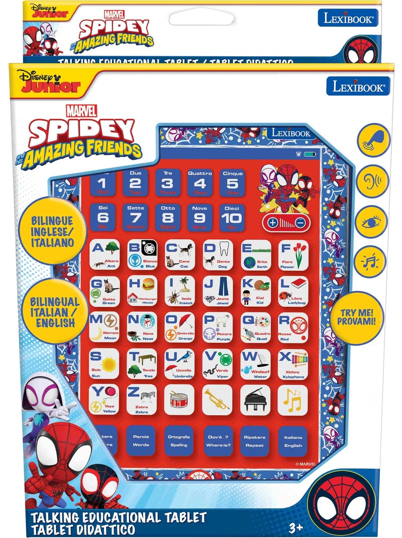 Tablette Éducative bilingue Spidey en italien et en anglais Rouge - Kiabi