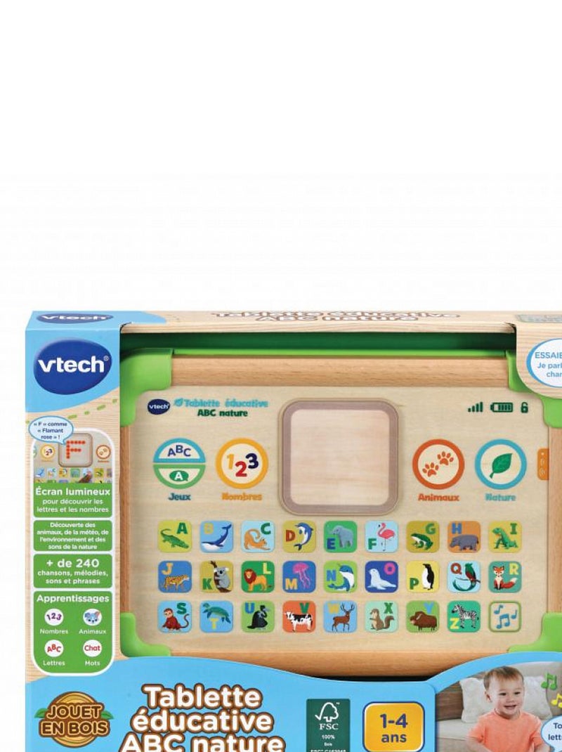 Tablette éducative en bois ABC nature Multicolore - Kiabi