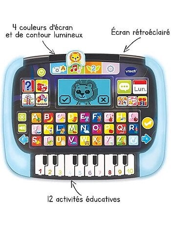 Tablette éducative vtech p'tit genius magic light pour enfants de 2 ans et plus - noir/bleu - mixte