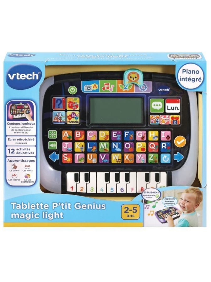 Tablette éducative vtech p'tit genius magic light pour enfants de 2 ans et plus - noir/bleu - mixte Noir - Kiabi
