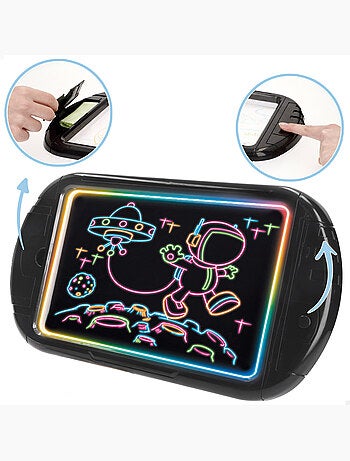 Tablette néon avec dessins et feutres good idea!