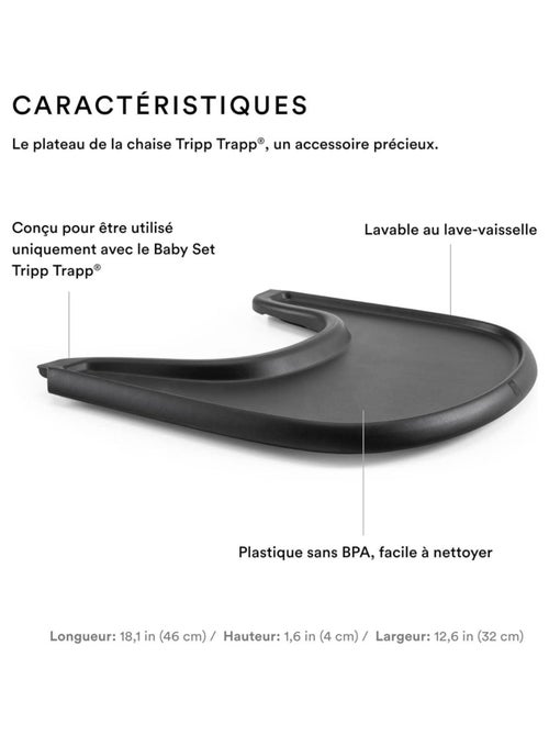 Tablette noir pour chaise Tripp Trapp (Black) - Kiabi