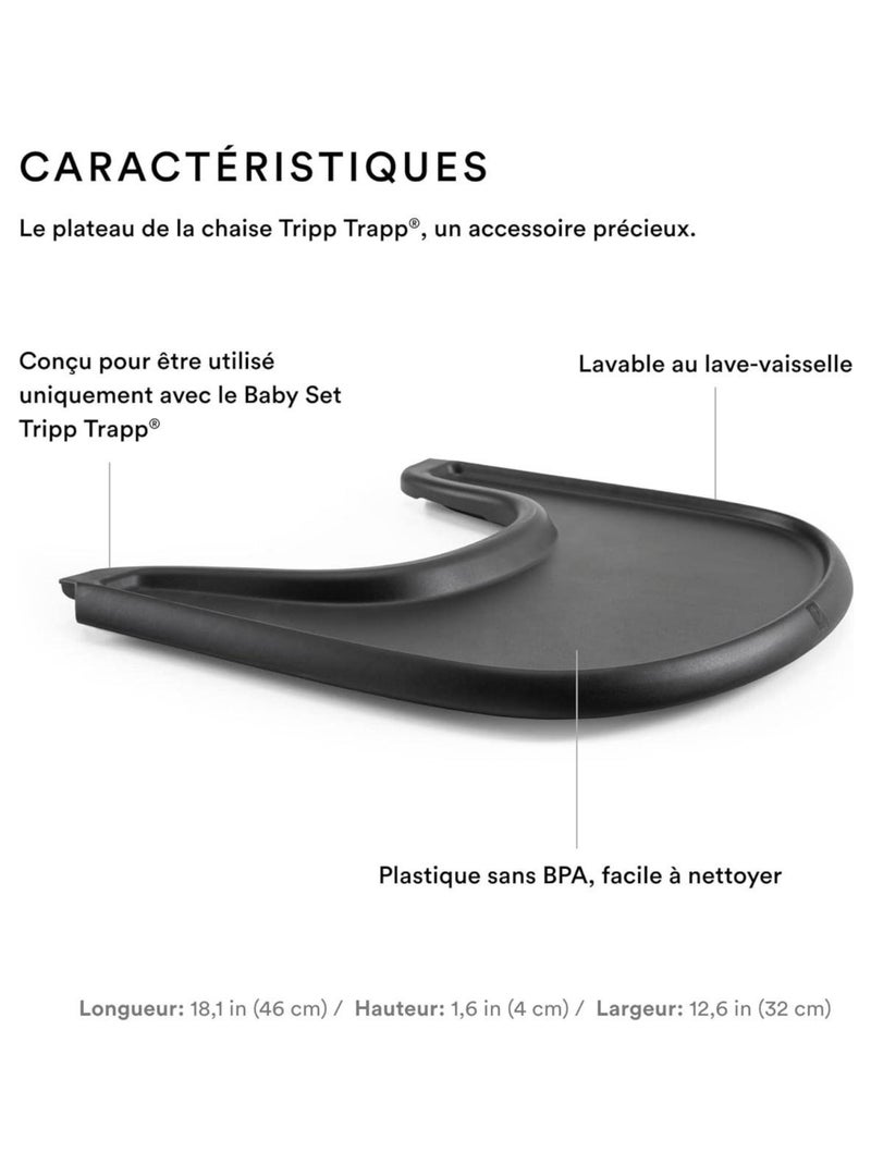 Tablette noir pour chaise Tripp Trapp (Black) Noir - Kiabi
