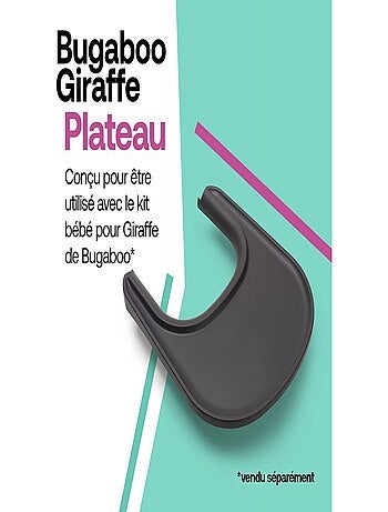 Tablette noire pour chaise haute Giraffe de Bugaboo