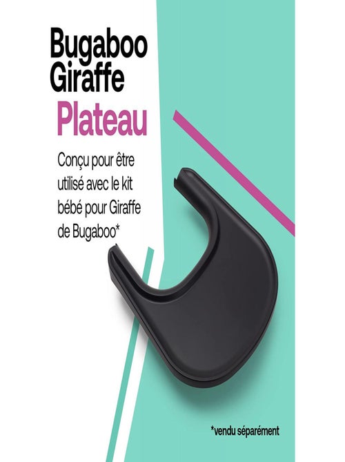 Tablette noire pour chaise haute Giraffe de Bugaboo - Kiabi Tablette noire pour chaise haute Giraffe de Bugaboo - Kiabi
