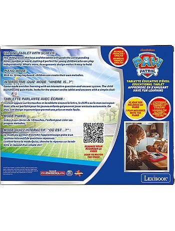 Tablette pat'patrouille éducative bilingue parlante abc (fr/en)