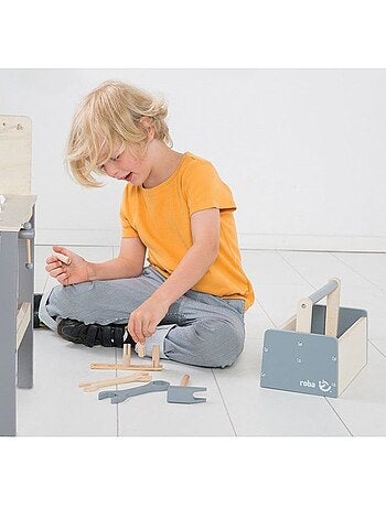 ?tabli enfant en bois + accessoires de bricolage ROBA