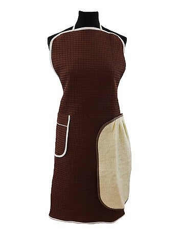 Tablier 100% coton nid d'abeille 250 gr m² PRATIQUE