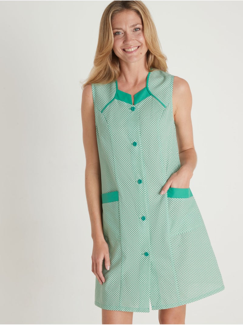 Tablier 3/4 sans manches - DAXON Blanc Vert - Kiabi