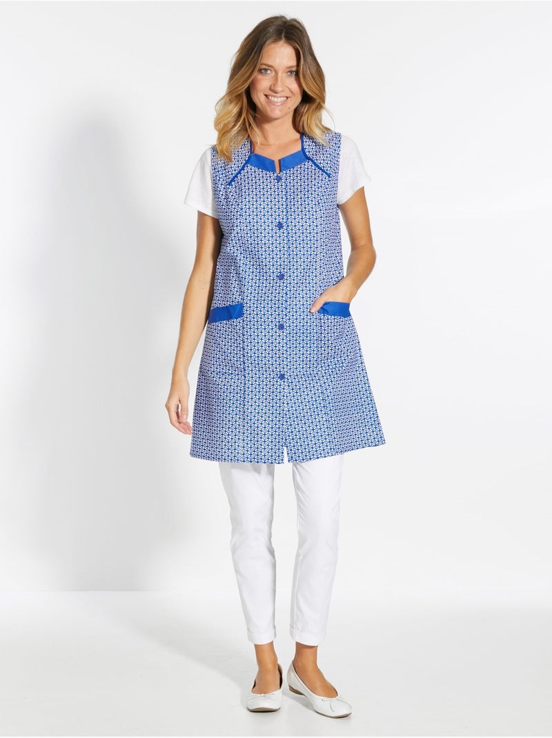 Tablier 3/4 sans manches - DAXON Bleu Multicolore - Kiabi