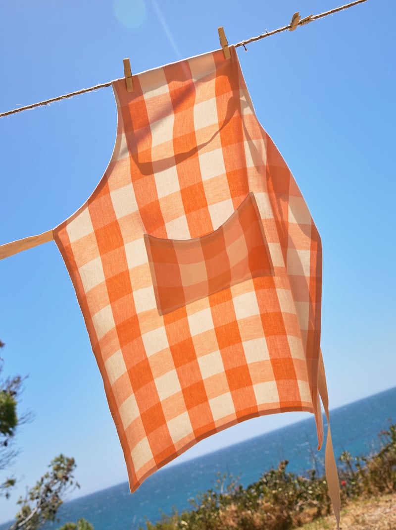 Tablier à carreaux - KIABI Home Orange - Kiabi