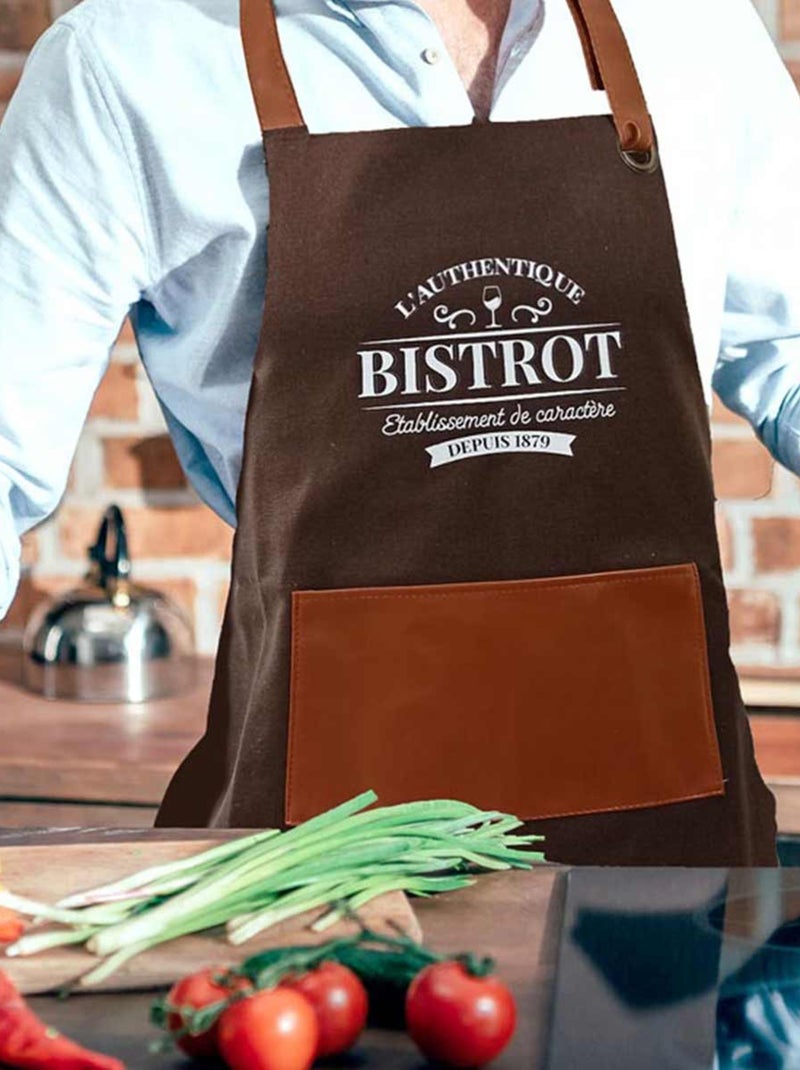 Tablier adulte à nouer authentique bistrot Marron - Kiabi