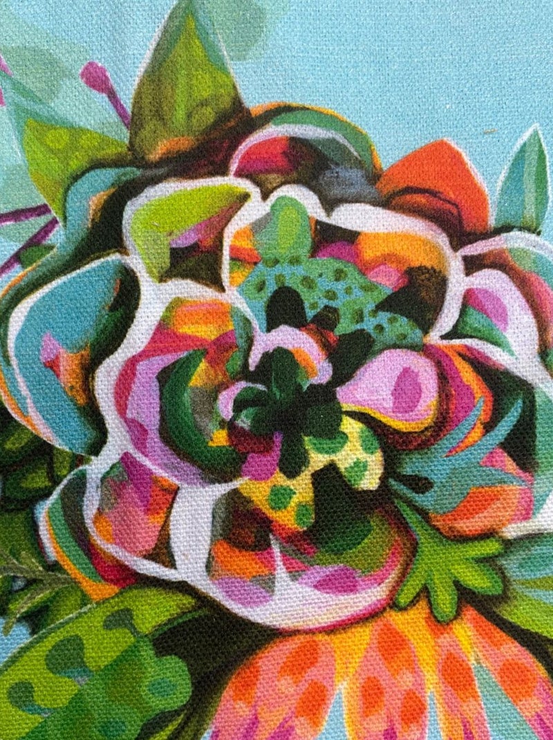 Tablier adulte à nouer bloom Bleu Vert - Kiabi