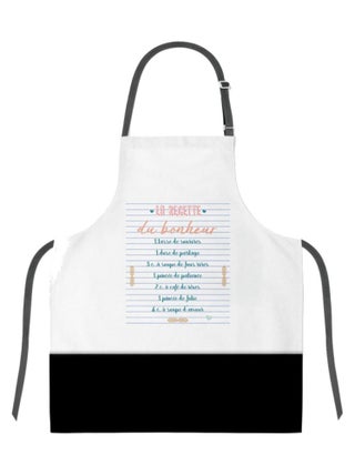 Tablier adulte à nouer la recette du bonheur