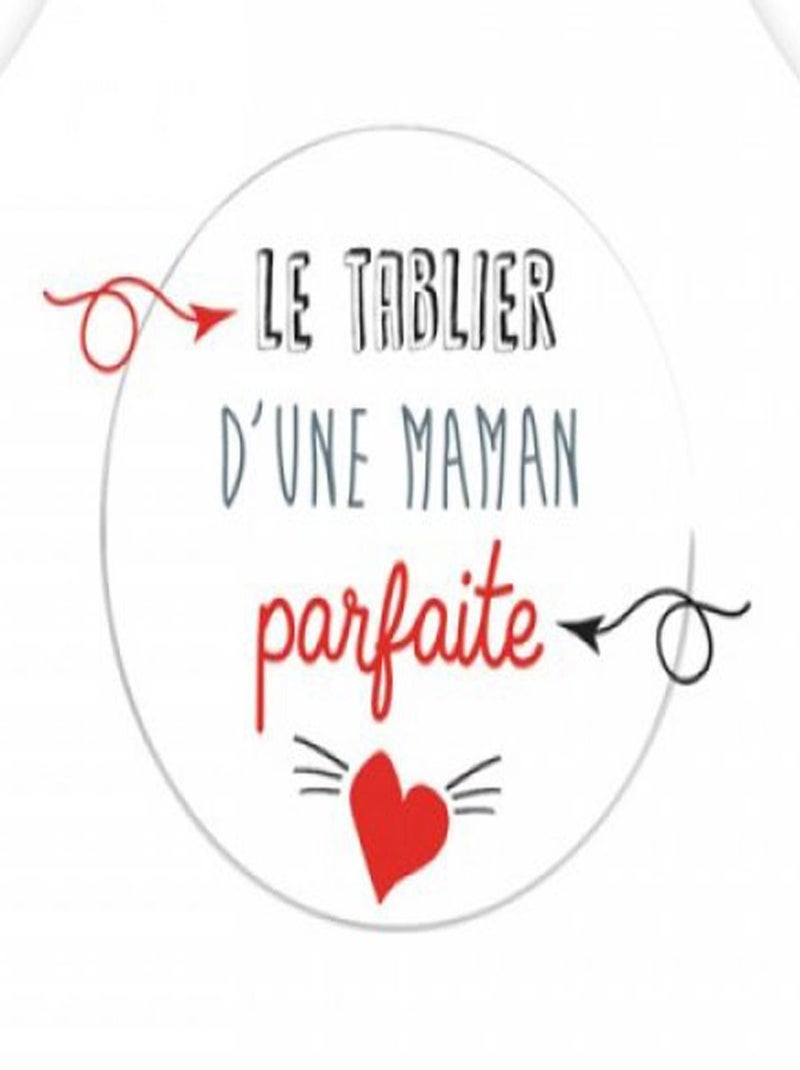 Tablier adulte à nouer le tablier d'une maman parfaite Blanc - Kiabi