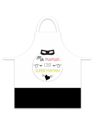 Tablier adulte à nouer ma maman c'est super maman