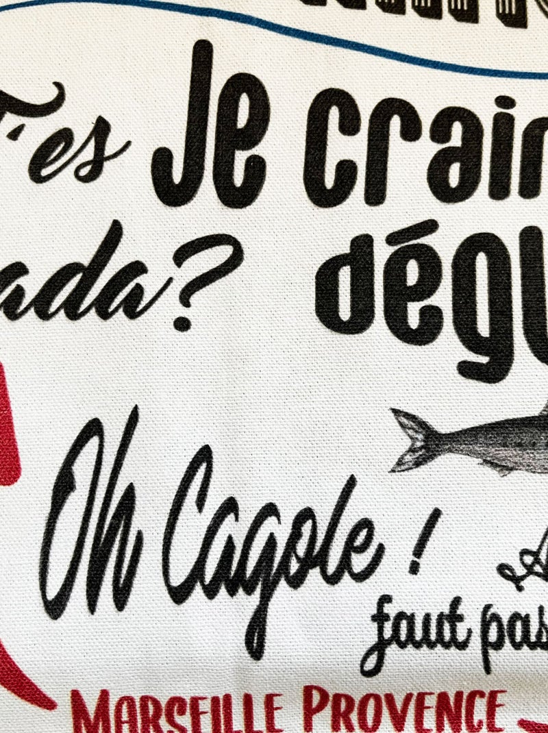 Tablier adulte à nouer marseille Blanc - Kiabi