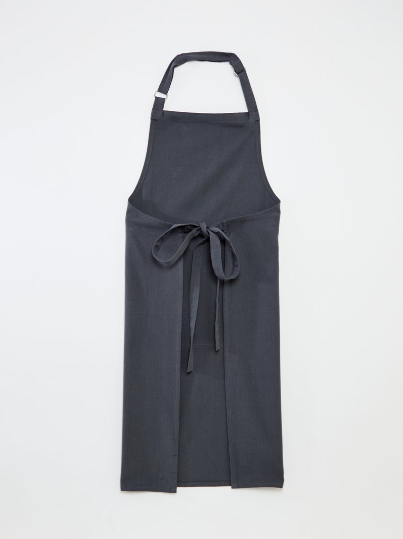 Tablier adulte en coton GRIS - Kiabi