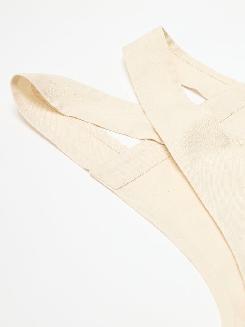 Tablier adulte imprimé Noël en coton 94x69 cm Beige - Kiabi