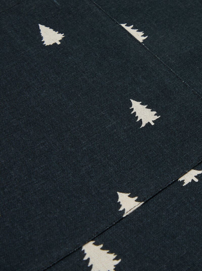 Tablier adulte imprimé Noël en coton 94x69 cm Noir - Kiabi