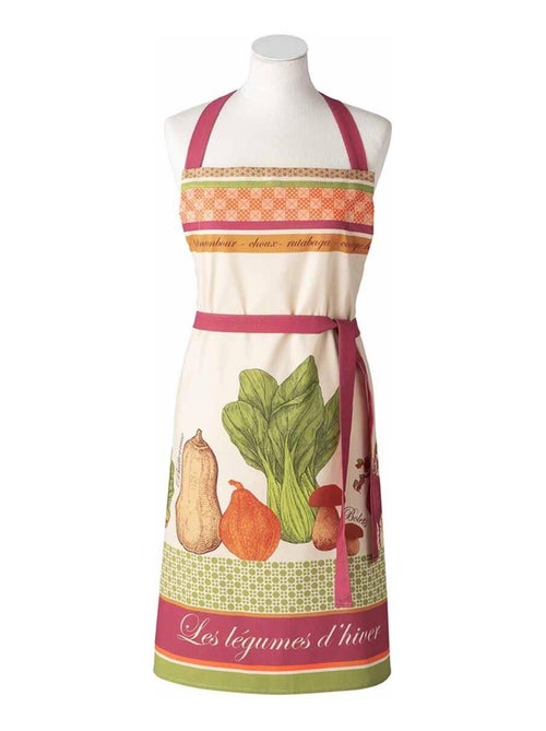 Tablier ajustable imprimé en coton, LÉGUMES D'HIVER - Kiabi